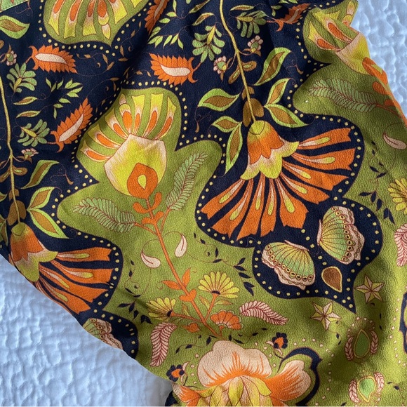 NINE LIVES BAZAAR EMPIRE DRESS COYOTE boho floral print Maxi Dress NWT XXL - Picture 9 of 15